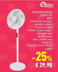 Ardes - Ventilatore Piantana B.TDASP 3INL