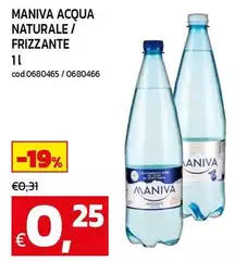 Maniva - Acqua Naturale/Frizzante