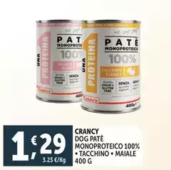 Crancy - Dog Pate Monoproteico 100% Tacchino