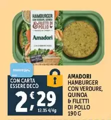 Amadori - Hamburger Con Verdure, Quinoa & Filetti Di Pollo