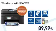 Epson - WorkForce WF-2950DWF Stampante Multifunzione A4 Getto D'inchiostro (stampa, Scansione, Copia), Display LCD 6.1cm, ADF, WiFi Direct, AirPrint, 3 Mesi Di Inchiostro Incluso Con ReadyPrint