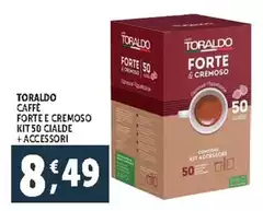 Toraldo - Caffè Forte E Cremoso Kit 50 Cialde + Accessori