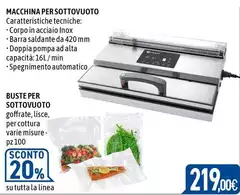 Linea - Macchina Per Sottovuoto