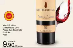 Paololeo - Vino Primitivo Di Manduria DOC Passo Del Cardinale