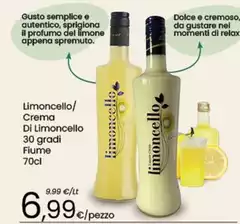 Limoncello/Crema Di Limoncello 30 Gradi Fiume