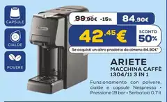 Ariete - Macchina Caffè 1304/11 3 In 1