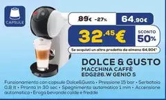De Longhi - Macchina Caffè EDG226.W Genio S