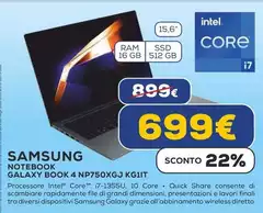 Samsung - Notebook Galaxy Book 4 NP750XGJ KG1IT
