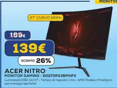 Acer - Nitro Monitor Gaming ED270RS3BMIIPX