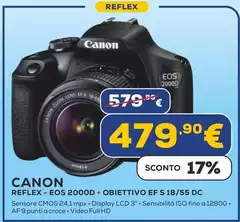 Canon - Reflex - EOS 2000D + OBETTIVO EF S 18/55 DC
