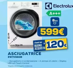 Electrolux - EW7H583B asciugatrice Libera installazione Caricamento frontale 8 kg A+++ Bianco