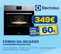 Electrolux - Forno Da Incasso SteamBake EOD3S44TX2