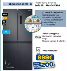 Samsung - Frigorifero 4 Porte Serie Slim RF48A400EB4