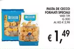 De Cecco - Pasta  Formati Speciali