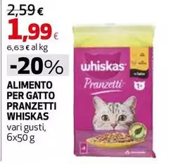 Whiskas - Alimento Per Gatto Pranzetti