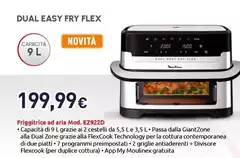 Moulinex - Dual Easy Fry Flex Friggitrice Ad Aria Mod. EZ922D