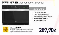 Whirlpool - Microonde MWP 337 SB