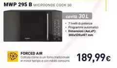 Whirlpool - Cook30 Combi Microonde A Libera Installazione - MWP 295 B