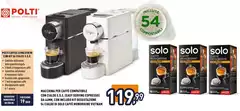 Polti - Coffea S18B/S18/W Con Kit 54 Cialde E.S.E.