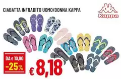 Kappa - Ciabatta Infradito Uomo/Donna