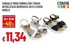 Coveri - Sandalo Moda Donna Con Tomaia Intrecciata Numerata