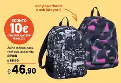 Seven - Zaino Ischoolpack, Fantasie Assortite