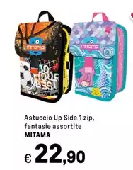 Mitama - Astuccio Up Side 1 Zip, Fantasie Assortite