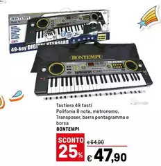 Bontempi - Tastiera 49 Tasti
