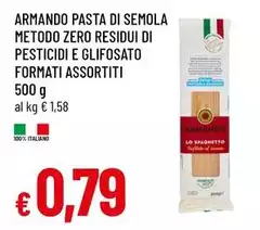 Grano armando - Pasta Di Semola Metodo Zero Residui Di Pesticidi E Glifosato