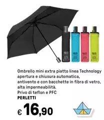 Linea - Ombrello Mini Extra Piatto  Technology Apertura E Chiusura Automatica
