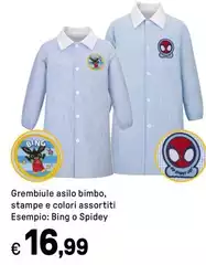 Bing - Grembiule Asilo Bimbo, Stampe E Colori Assortiti