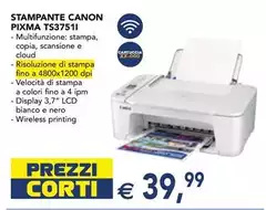 Canon - Stampante Pixma Ts37511