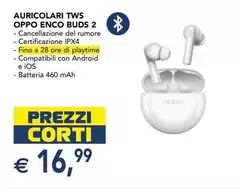 Oppo - Auricolari Tws 2  Enco Buds