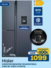 Haier - HSP79F18EWMB Frigorifero Side By Side 3 Porte
