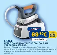 Polti - Ferro Da Stiro A Vapore Con Caldaia Vaporella 505 Pro
