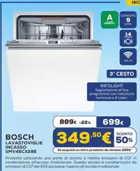 Bosch - Lavastoviglie Incasso SMV4ECX28E 