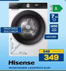 Hisense - WF3S7021BW Lavatrice Slim