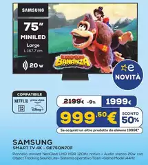 Samsung - Smart Tv 4K QE75QN70F