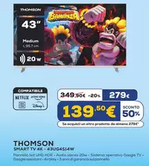 Thomson - Smart Tv 4K 43UG4S14W