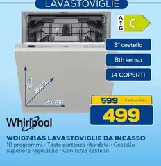 Whirlpool - Lavastoviglie W0id741as Da Incasso