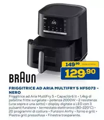 Braun - Friggitrice Ad Aria Multifiry 5 HF5073 - Nero