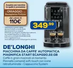 De Longhi - Macchina Da Caffe' Automatica Magnifica Start ECAM220.22.GB