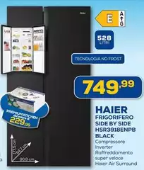 Haier - Frigorifero Side By Side Hsr3918enpb