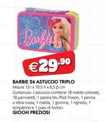 Giochi preziosi - Barbie 24 Astuccio Triplo