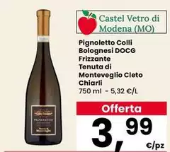 Cleto chiarli - Pignoletto Colli Bolognesi DOCG Frizzante Tenuta Di Monteveglio