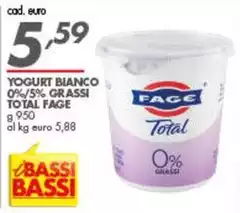 Fage - Yogurt Bianco 0%/5% Grassi Total