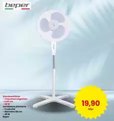 Beper - Ventilatore Piantana 3 Vonciatore 40 Cm
