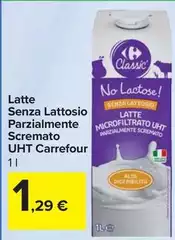 Selection carrefour - Latte Senza Lattosio Parzialmente Scremato UHT