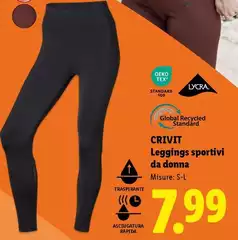 Crivit - Leggings Sportivi Da Donna