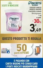 Benessere - Piacersi Yogurt Greco Bianco Magro